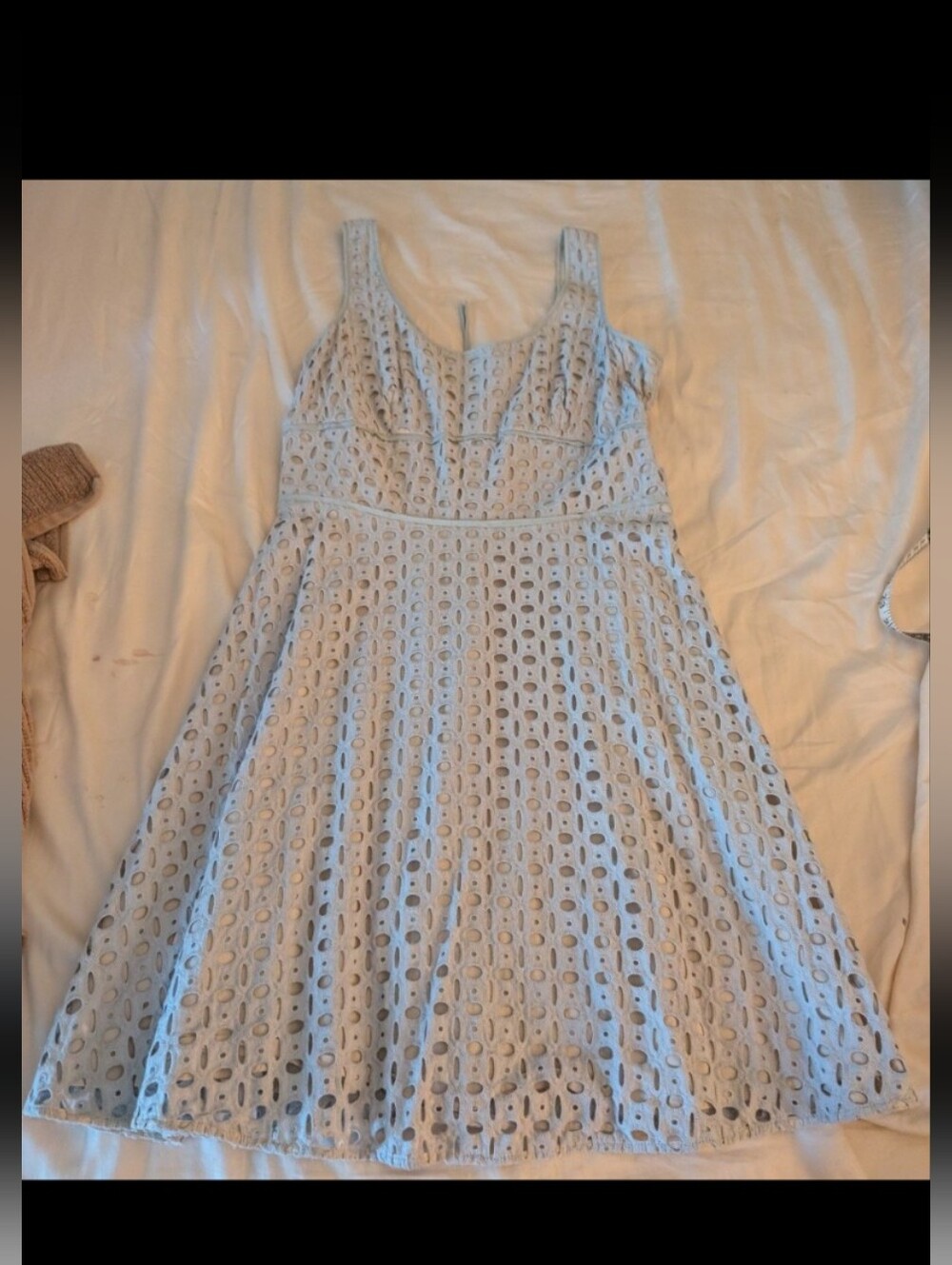 LOFT Eyelet Fit & Flare Dress